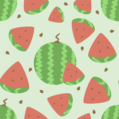 seamless pattern with watermelon
