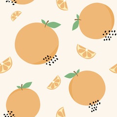 seamless pattern with orange
