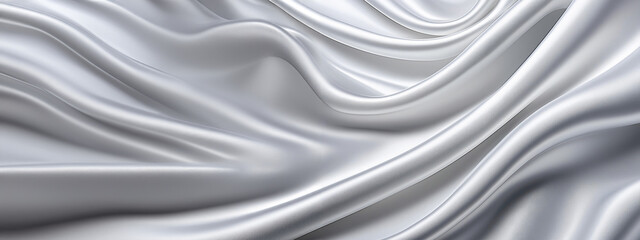 Smooth, elegant, pure, white silk luxury fabric background texture. Luxurious satin backdrop design. 