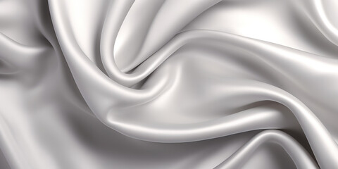 Fototapeta premium Fabric texture with soft white folds