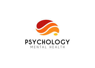 Brain logo design for symbol freedom and psychology. Psychology logo vector design