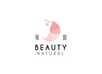 Natural beautiful woman face logo design inspiration. Beauty spa logo design