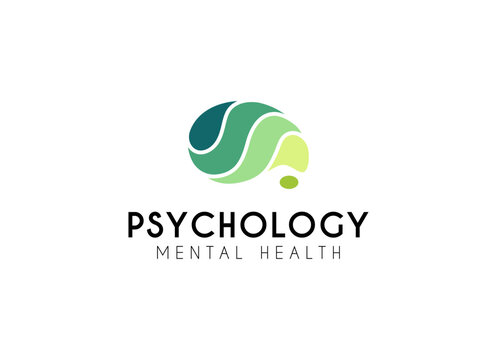 Brain logo design for symbol freedom and psychology. Psychology logo vector design