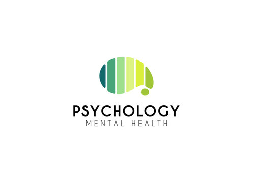 Brain logo design for symbol freedom and psychology. Psychology logo vector design