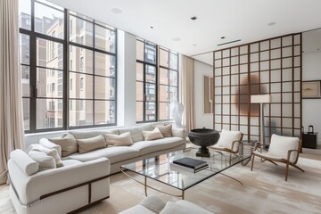 Modern comfortable living room,
