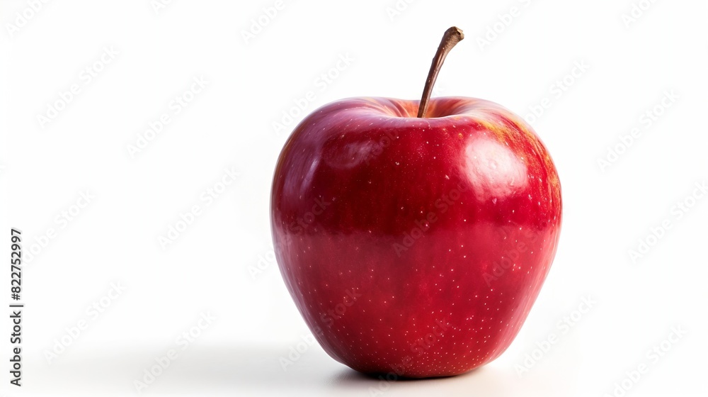 Fototapete red apple isolated on white background clipping path full depth of field : generative ai