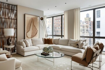 Modern comfortable living room,