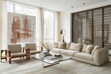 Modern comfortable living room,