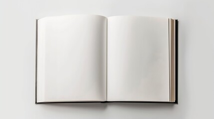 front view of blank book  on white background : Generative AI