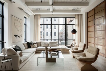 Modern comfortable living room,