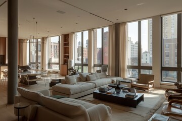 Modern comfortable living room,