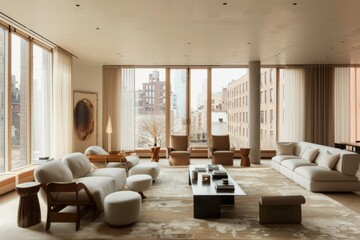 Fototapeta premium Modern comfortable living room,