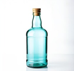 empty bottle, isolated, wine, drink, alcohol, white, object, empty, green, transparent, liquid, beverage, water, container, red, nobody, blank, single, bar, vodka, reflection, blue, beer