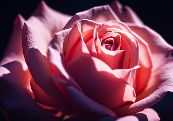Pink Rose Flower Close Up