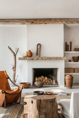 fireplace, interior, home, room, fire, house, wood, Modern living room small rest area, indoor partial rest area close-up