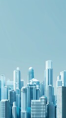 Fototapeta premium World Architecture Day Concept. Modern architecture background for business