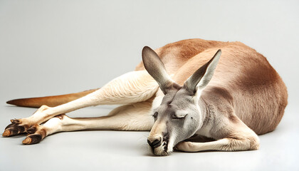 Peaceful Slumber: Kangaroo in Deep Sleep