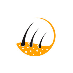 hair care logo design vector illustration