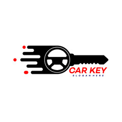 car key logo design vector illustration