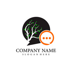 tree logo design vector illustration