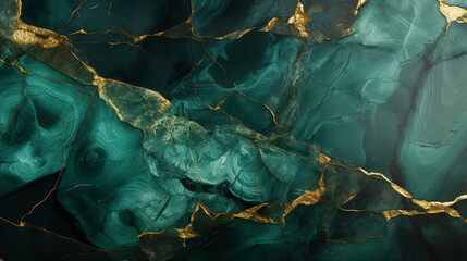 abstract green sand stone with golden veins natural texture of marble