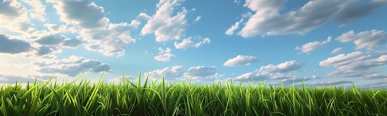 Obraz premium beautiful meadow with clear sky