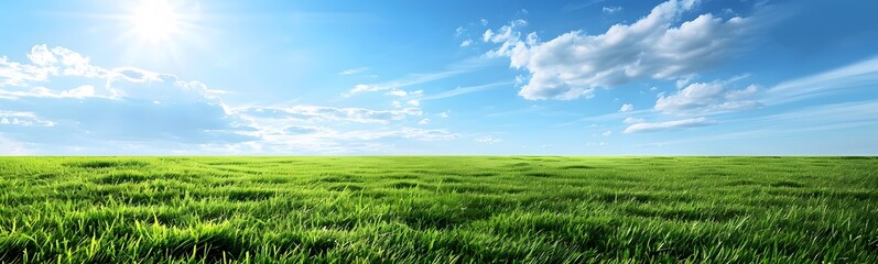 Obraz premium beautiful meadow with clear sky