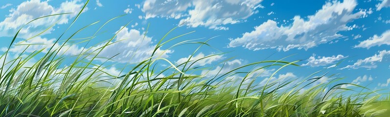 beautiful meadow with clear sky