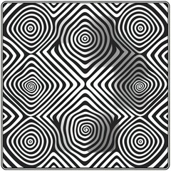 a repedative geometric pattern black and white clip art comic style