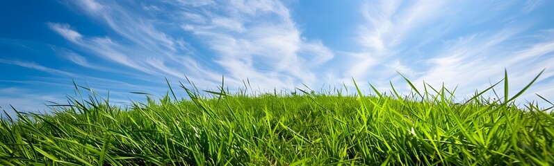 Obraz premium beautiful meadow with clear sky