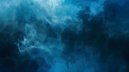 Obraz premium Abstract Blue Water Texture with Dark Smoke and Fog