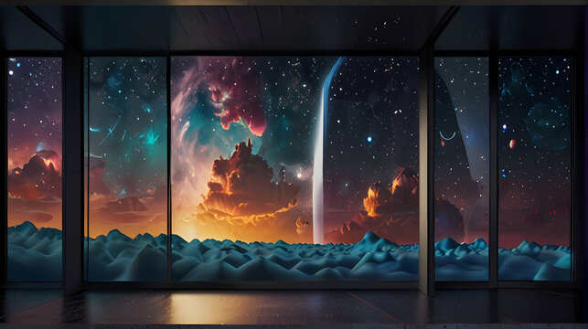 Abstract Background inspired by the concept of parallel universe