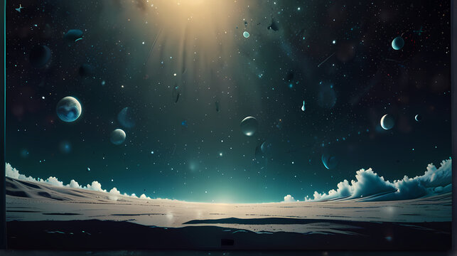 Abstract Background inspired by the concept of parallel universe