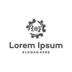 Fototapeta premium gear logo vector template illustration design