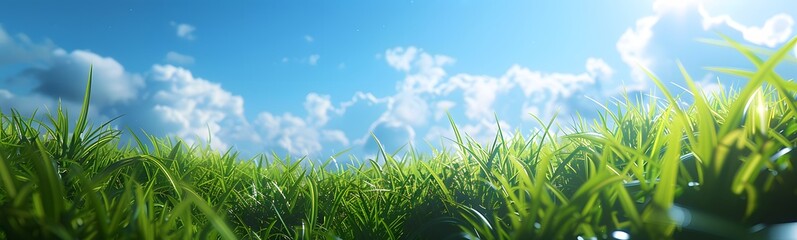 Obraz premium beautiful meadow with clear sky
