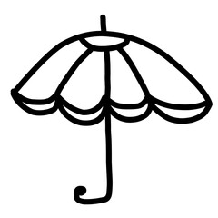 umbrella outline icon