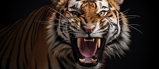 Obraz premium portrait and angry tiger.