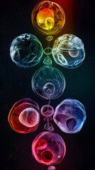 Illustrative Representation of Zygote Development: From Single Cell to Multicellular Organism