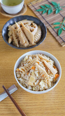 和食・たけのこ料理イメージ｜タケノコの炊き込みご飯と煮物