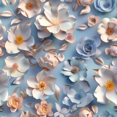 Tile seamless floral pattern 
