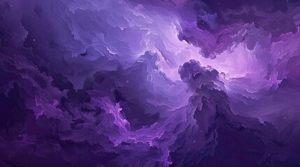 A purple space background with a purple cloud