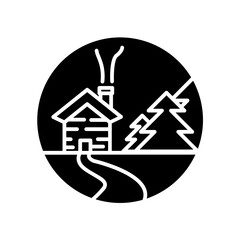 wooden house icon