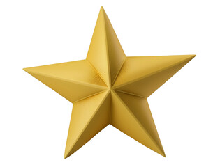 golden yellow star isolated