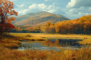 Vibrant Summer Symphony: A Serene Landscape of Magnificent Details