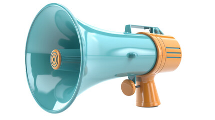 3D icon of a megaphone isolated on transparent background,png