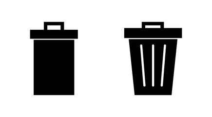 Trash icon set. trash can icon. delete icon vector. garbage