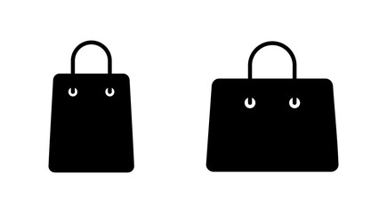 Shopping bag icon set. shopping icon vector