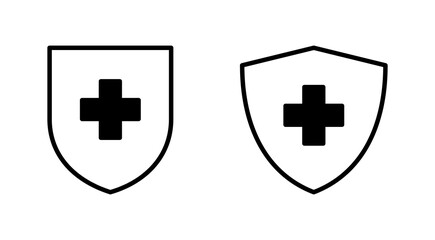 Health insurance icon set. Insurance health document icon