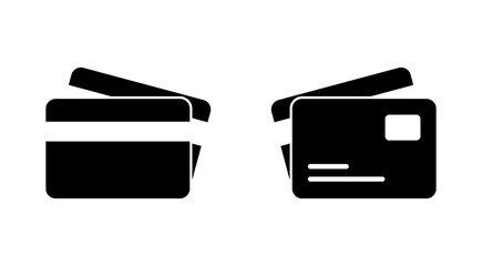 Obraz premium Credit card icon set. Credit card payment icon vector