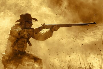 Dynamic Bounty Hunter: Running and Shooting in Wild West Action